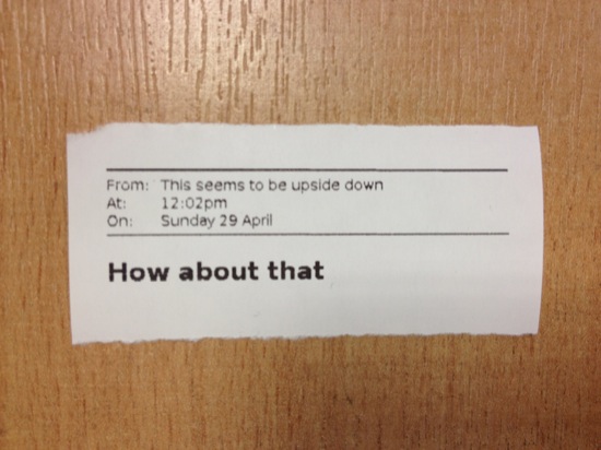 This seems to be upside down; How about that